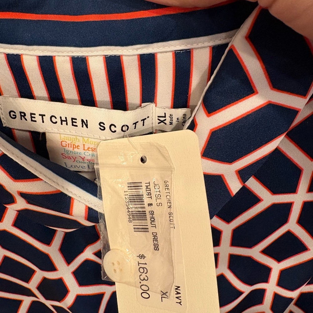 Gretchen Scott Twist & Shout Dress, Stretch Jersey Feel, Size XL - Picture 5 of 5